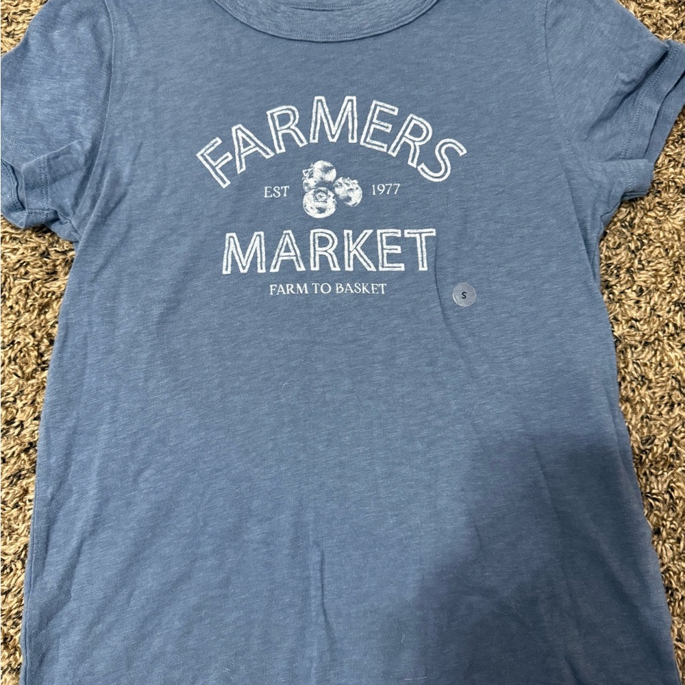 Blue Farmers Market American eagle tee